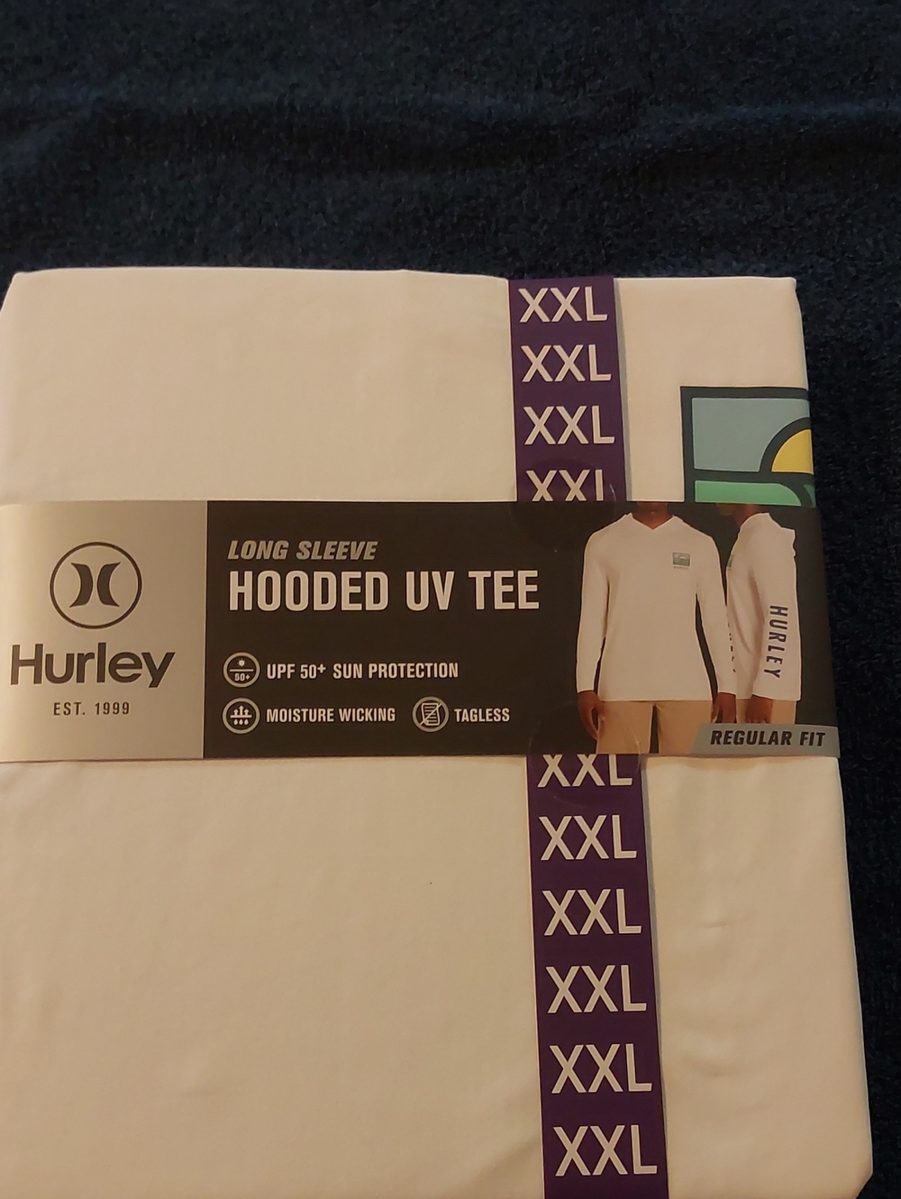 Hurley White Long Sleeve Hooded UV Tee